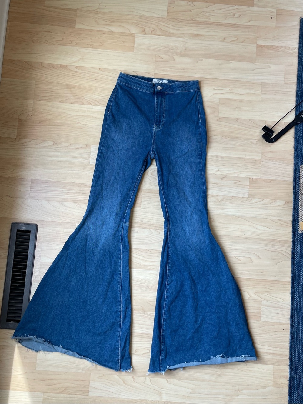 High-Rise Dark Blue Flared Jeans